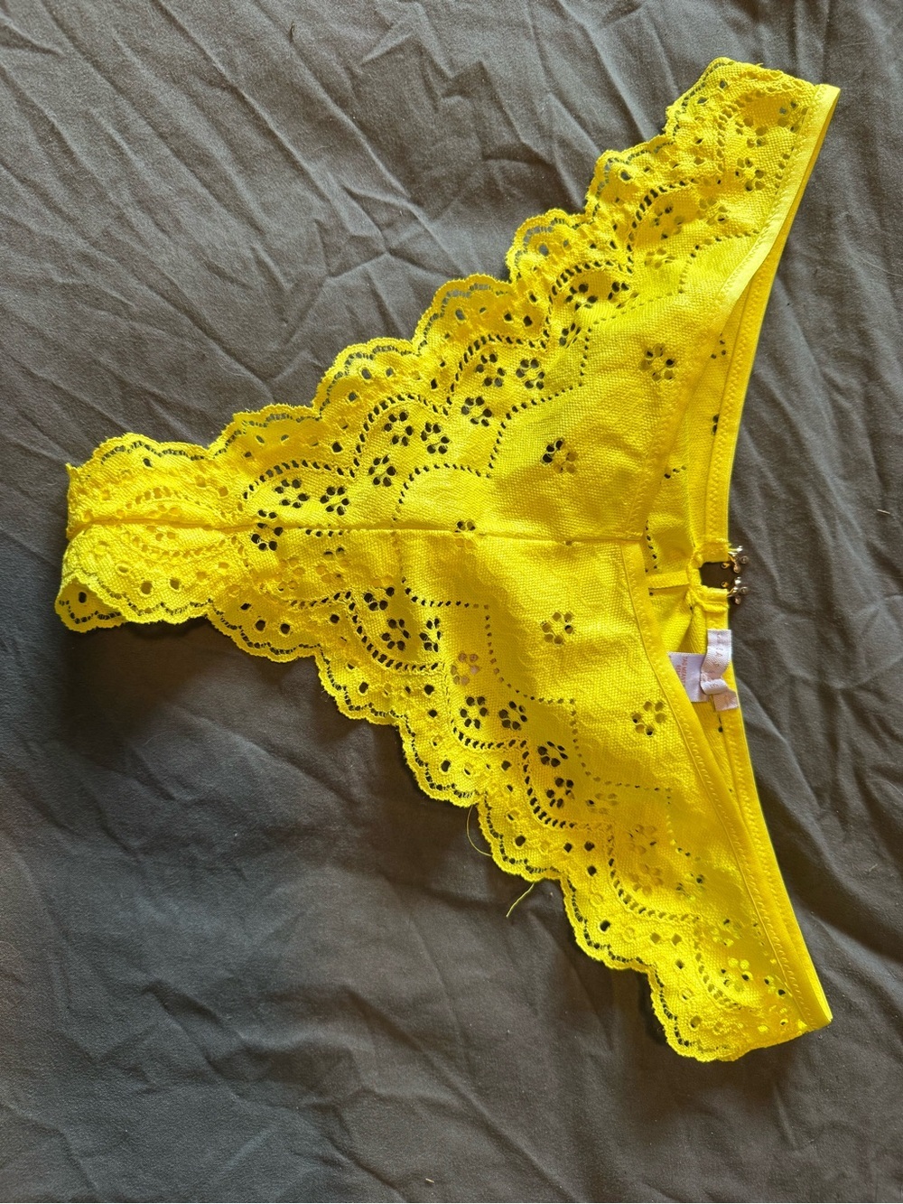 Savage X Fenty Bright Yellow Lace Large Bikini Bottoms